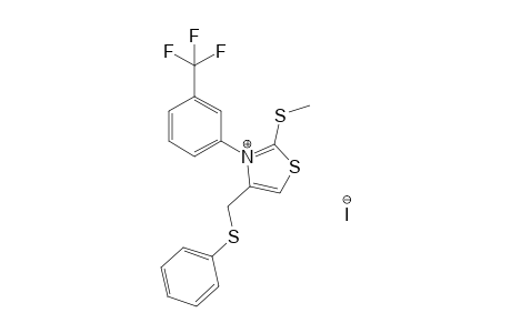 2-Methylsulfanyl-4-phenylsulfanylmethyl-3-(3-trifluoromethylphenyl)thiazoliumiodide