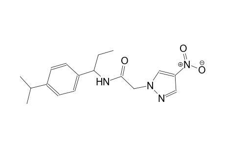 N-[1-(4-isopropylphenyl)propyl]-2-(4-nitro-1H-pyrazol-1-yl)acetamide