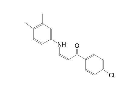 2-propen-1-one, 1-(4-chlorophenyl)-3-[(3,4-dimethylphenyl)amino]-, (2Z)-