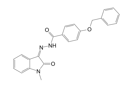 4-(Benzyloxy)-N'-[(3E)-1-methyl-2-oxo-1,2-dihydro-3H-indol-3-ylidene]benzohydrazide