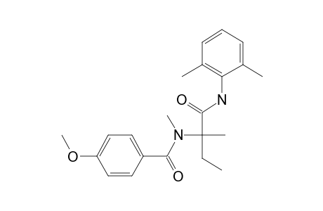 2-Methyl-2-(4-methoxy-N-methylbenzamido)-N-(2,6-xylyl)butyramide