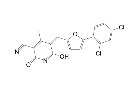 (5Z)-5-{[5-(2,4-dichlorophenyl)-2-furyl]methylene}-6-hydroxy-4-methyl-2-oxo-2,5-dihydro-3-pyridinecarbonitrile