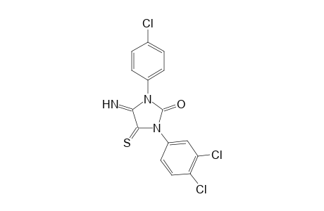 1-(4-Chlorophenyl)-3-(3,4-dichlorophenyl)-5-imino-4-thioxoimidazolidin-2-one