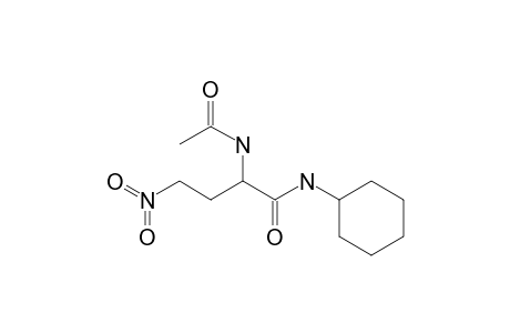 2-Acetamido-N-cyclohexyl-4-nitro-butanamide