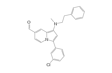 3-(3-Chlorophenyl)-1-[methyl(phenethyl)amino]indolizine-7-carbaldehyde