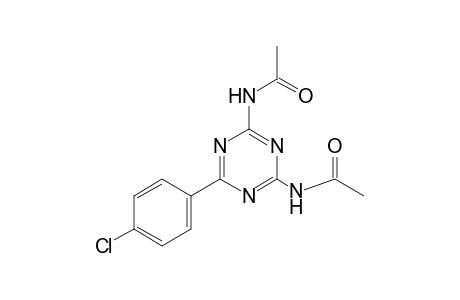 N,N'-[6-(p-CHLOROPHENYL)-s-TRIAZINE-2,4-DIYL]BISACETAMIDE