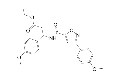 Benzenepropanoic acid, 4-methoxy-beta-[[[3-(4-methoxyphenyl)-5-isoxazolyl]carbonyl]amino]-, ethyl ester