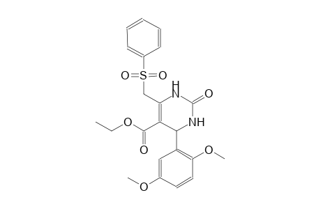 5-pyrimidinecarboxylic acid, 4-(2,5-dimethoxyphenyl)-1,2,3,4-tetrahydro-2-oxo-6-[(phenylsulfonyl)methyl]-, ethyl ester