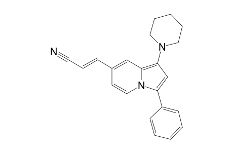 (E)-3-[3-Phenyl-1-(piperidin-1-yl)indolizin-7-yl]acrylonitrile