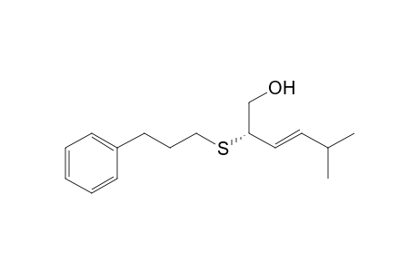 (S,E)-5-Methyl-2-(3-phenylpropylsulfanyl)hex-3-ene-1-ol
