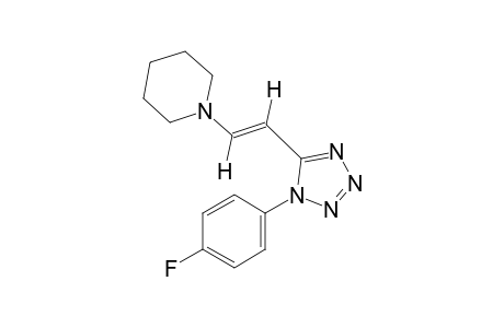 trans-1-(p-fluorophenyl)-5-(2-piperidinovinyl)-1H-tetrazole