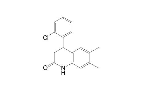 4-(2-Chlorophenyl)-6,7-dimethyl-3,4-dihydro-2(1H)-quinolinone
