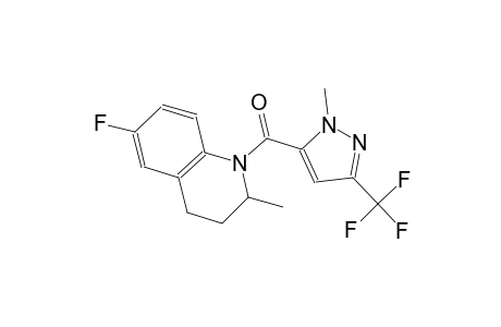 6-fluoro-2-methyl-1-{[1-methyl-3-(trifluoromethyl)-1H-pyrazol-5-yl]carbonyl}-1,2,3,4-tetrahydroquinoline