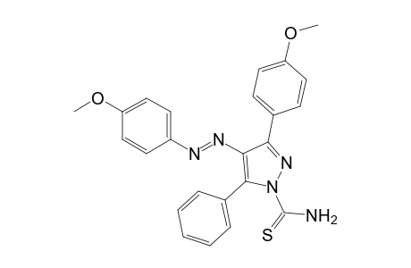 3-(p-methoxyphenyl)-4-[(p-methoxyphenyl)azo]-5-phenylthiopyrazole-1-carboxamide