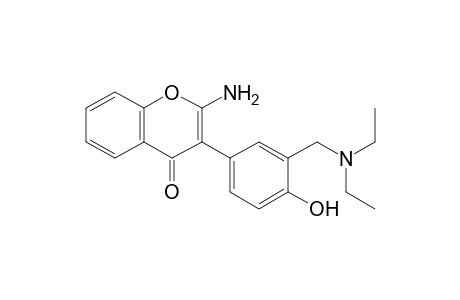 2-Amino-3'-(diethylamino)methyl-4'-hydroxyisoflavone