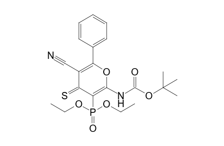 N-(5-cyano-3-diethoxyphosphoryl-6-phenyl-4-sulfanylidene-2-pyranyl)carbamic acid tert-butyl ester