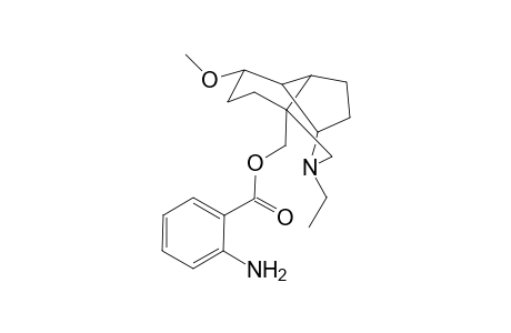 (1R*,4R*,7S*,8S*,9S*)-1-(2'-Aminobenzoylmethyl)-3-aza-3-ethyl-9-methoxytricyclo[5.4.0.0(4,8)]undecane