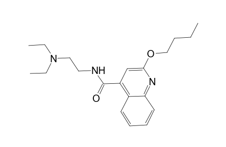 4-Quinolinecarboxamide, 2-butoxy-N-(2-(diethylamino)ethyl)-