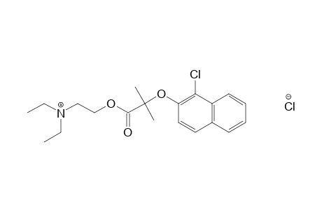 2-[(1-chloro-2-naphthyl)oxy]-2-methylpropionic acid, 2-(diethylamino)ethyl ester, hydrochloride