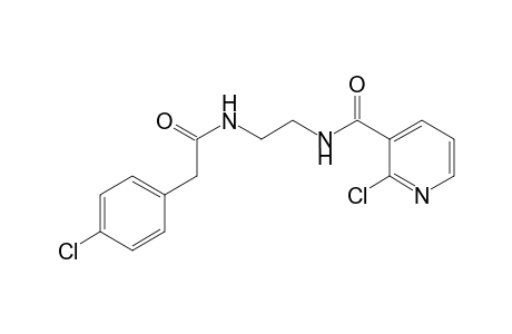 2-CHLORO-N-[2-[[4-CHLOROPHENYL)-ACETYL]-AMINO]-ETHYL]-3-PYRIDINECARBOXAMIDE