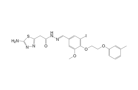 2-(5-amino-1,3,4-thiadiazol-2-yl)-N'-((E)-{3-iodo-5-methoxy-4-[2-(3-methylphenoxy)ethoxy]phenyl}methylidene)acetohydrazide