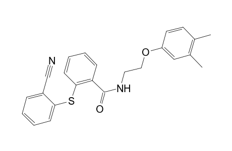 benzamide, 2-[(2-cyanophenyl)thio]-N-[2-(3,4-dimethylphenoxy)ethyl]-