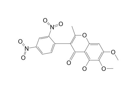 4H-1-Benzopyran-4-one, 3-(2,4-dinitrophenyl)-5-hydroxy-6,7-dimethoxy-2-methyl-