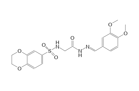acetic acid, [[(2,3-dihydro-1,4-benzodioxin-6-yl)sulfonyl]amino]-, 2-[(E)-(3,4-dimethoxyphenyl)methylidene]hydrazide
