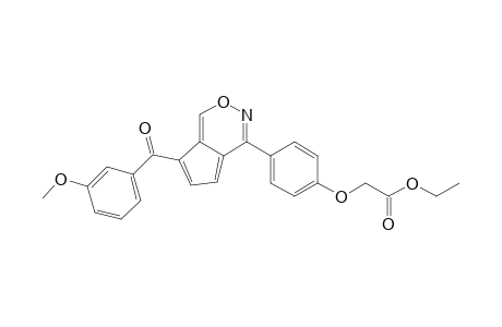 {4-[7-(3-Methoxybenzoyl)cyclopenta[d][1,2]oxazin-4-yl]phenoxy}acetic acid ethyl ester