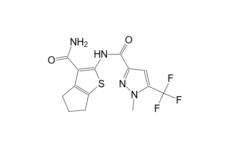 N-[3-(aminocarbonyl)-5,6-dihydro-4H-cyclopenta[b]thien-2-yl]-1-methyl-5-(trifluoromethyl)-1H-pyrazole-3-carboxamide