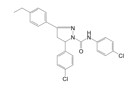4'-chloro-5-(p-chlorophenyl)-3-(p-ethylphenyl)-2-pyrazoline-1-carboxanilide