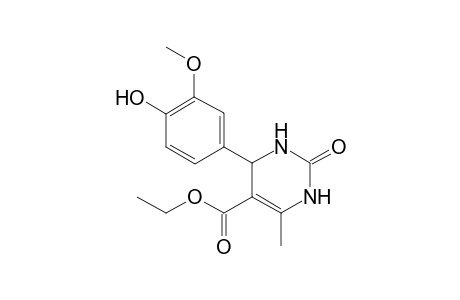 Ethyl 4-(4-hydroxy-3-methoxyphenyl)-6-methyl-2-oxo-1,2,3,4-tetrahydropyrimidine-5-carboxylate