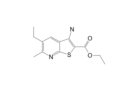 3-AMINO-2-(ETHOXYCARBONYLTHIENO)-[2.3-B]-6-METHYL-5-ETHYLPYRIDINE