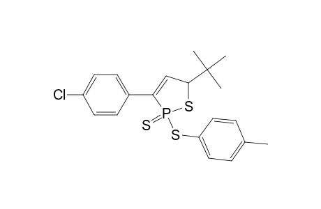 1,2-Thiaphosphole, 3-(4-chlorophenyl)-5-(1,1-dimethylethyl)-2,5-dihydro-2-[(4-methylphenyl)thio]-, 2-sulfide