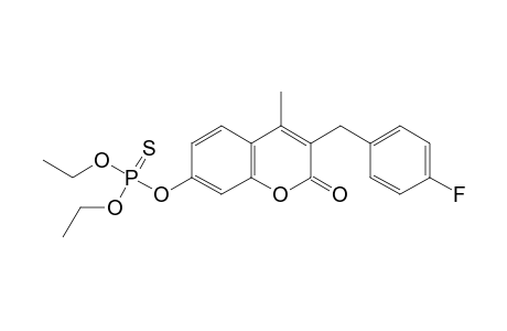 3-(p-fluorobenzyl)-7-hydroxy-4-methylcoumarin, O-ester with O,O-diethyl phosphorothioate