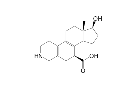 (-)-(6aS,9bR,7S,10S)-7-Hydroxy-6a-methyl-2,3,4,5,6,6a,7,8,9,9a,10,11-dodecahydro-1H-indeno[5,4-f]isoquinoline-10-carboxylic acid