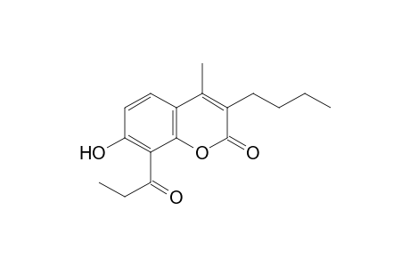 3-butyl-7-hydroxy-4-methyl-8-propionylcoumarin