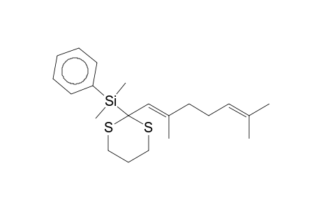 1,3-Dithiane, 2-(2,6-dimethylhepta-2,5-dienyl)-2-phenyldimethylsilyl-