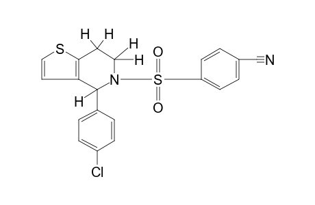 p-{[4-(p-chlorophenyl)-4,5,6,7-tetrahydrothieno[3,2-c]pyridin-5-yl]sulfonyl}benzonitrile