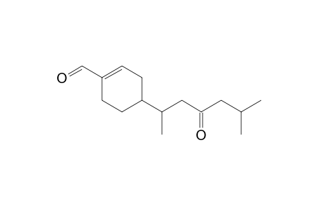 4-(4'-oxo-6'-Methylhept-2'-yl)-1-cyclohexenecarboxaldehyde