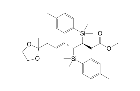 Methyl (5E,3S,4R)-3,4-Bis[dimethyl(4-methylphenyl)silyl]-7-(2-methyldioxolan-2-yl)hept-5-enoate