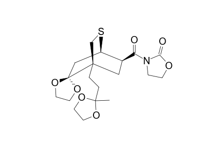 CMP-#34;(1R*,4R*,7R*)-4-[2-(2-METHYL-1,3-DIOXOLAN-2-YL)-ETHYL]-7-[(2-OXAZOLIDINONE-3-YL)-CARBONYL]-SPIRO-[2-THIABICYClO-[2.2.2]-OCTANE-5,2'-[1,3]-DIOXOLANE]