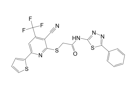 acetamide, 2-[[3-cyano-6-(2-thienyl)-4-(trifluoromethyl)-2-pyridinyl]thio]-N-(5-phenyl-1,3,4-thiadiazol-2-yl)-