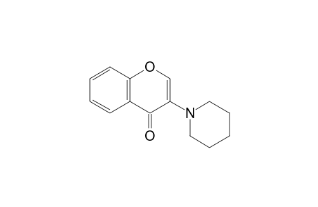 4H-1-Benzopyran-4-one, 3-(1-piperidinyl)-