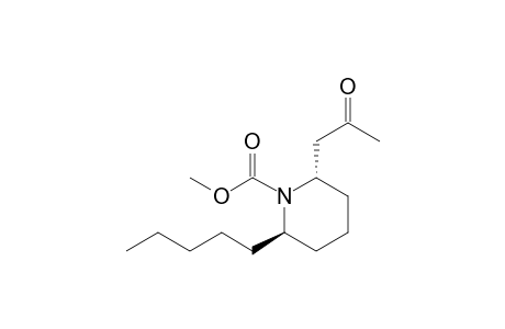 (+-)-trans-N-methoxycarbonyl-2-acetonyl-6-pentylpiperidine