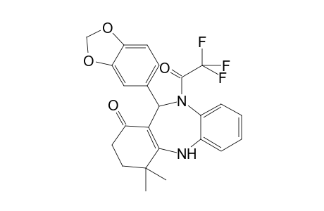 11-(1,3-Benzodioxol-5-yl)-4,4-dimethyl-10-(trifluoroacetyl)-2,3,4,5,10,11-hexahydro-1H-dibenzo[b,e][1,4]diazepin-1-one