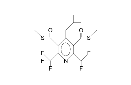 2-Difluoromethyl-6-trifluoromethyl-4-isobutyl-pyridine-3,5-dicarbothioic acid, dimethyl ester