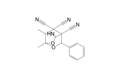 3-Imino-1,7-dimethyl-5-phenyl-2,6-dioxa-bicyclo[2.2.2]octane-4,8,8-tricarbonitrile