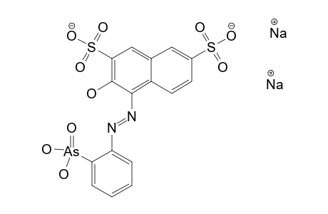 4-[(o-arsonophenyl)azo]-3-hydroxy-2,7-naphthalenedisulfonic acid, disodium salt