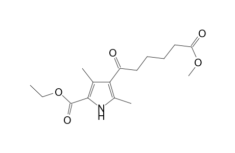 ethyl 4-(6-methoxy-6-oxohexanoyl)-3,5-dimethyl-1H-pyrrole-2-carboxylate